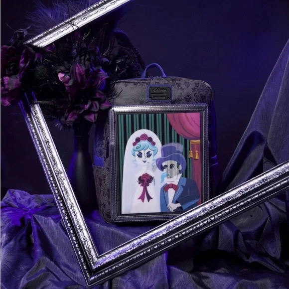 Disney Loungefly Haunted Mansion Black Widow Bride Backpack 🆕 - Picture 3 of 9